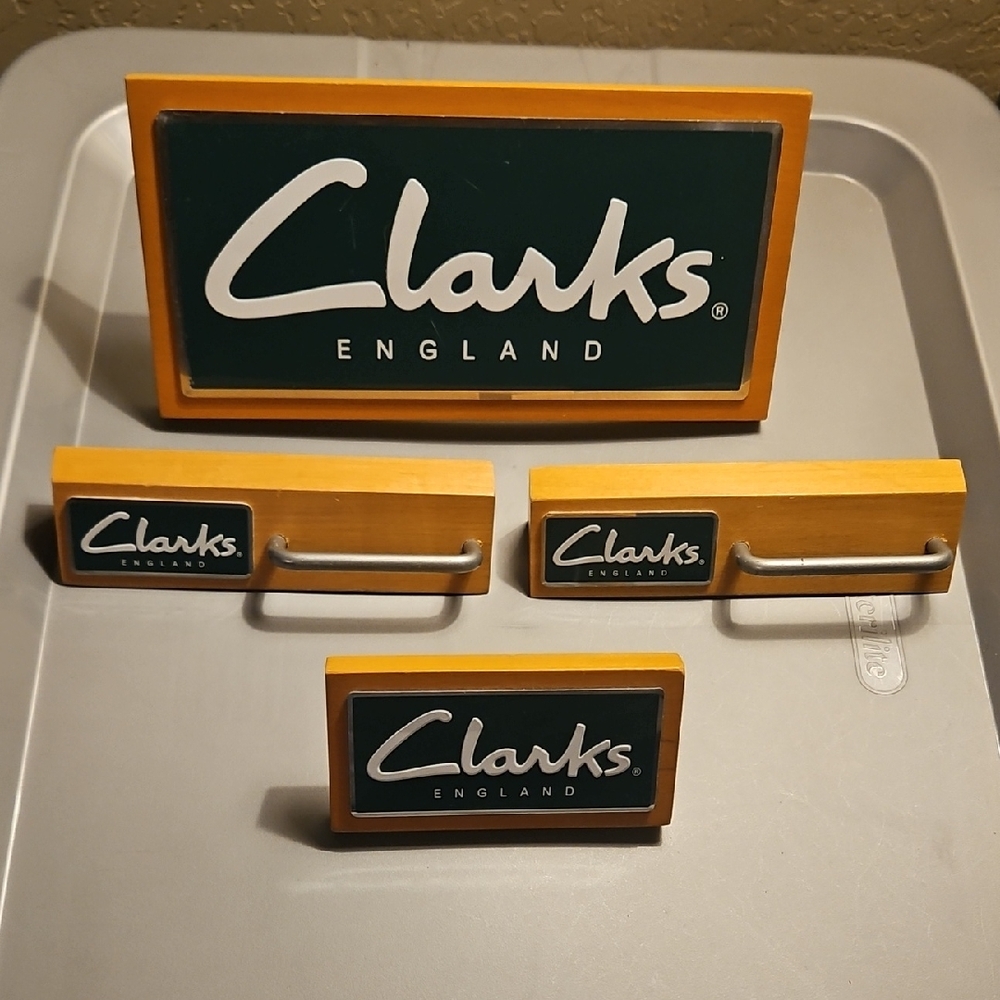 Clarks England Shoe Shop Sign Set